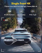 Load image into Gallery viewer, GKU Dash Cam Front and Rear Camera, 4K/2.5K Full Dashcams for Cars with 64GB SD Card, WiFi &amp; App Control, Night Vision, Parking Mode, G-Sensor, Loop Recording,WDR,170° Wide Angle (D600)
