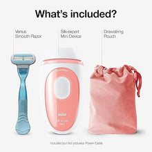 Load image into Gallery viewer, Braun IPL Long-Lasting Hair Removal for Women and Men, Silk Expert Mini PL1014 with Venus Razor, Long-Lasting Hair Reducation in Hair Regrowth for Body &amp; Face, Corded
