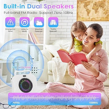 Load image into Gallery viewer, CD Player Desktop Bluetooth CD Player with Speakers CD Boombox with Timer Display &amp; Dual Bluetooth Support Sleep Music &amp; Timer USB AUX TF Card Playback
