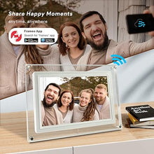 Load image into Gallery viewer, 10.1 inch WiFi Digital Picture Frame, Smart Electronic Photo Frame 1280x800 HD IPS Touchscreen, 32GB Memory, Auto-Rotate, Instant Photo/Video Sharing Anywhere Frameo APP
