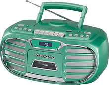 Load image into Gallery viewer, Studebaker Retro Edge Big Sound Bluetooth Boombox with CD/Cassette Player-Recorder/AM-FM Stereo Radio (Teal/SB2150TE)
