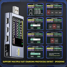 Load image into Gallery viewer, FNIRSI USB Tester 4-28V 7A LCD USB A&amp;C Voltage Current Power Tester Multimeter, Fast Charge Detection Trigger Capacity Ripple Measurement, PD2.0/PD3.0,QC2.0/QC3.0
