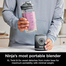 Load image into Gallery viewer, Ninja Blast Max, Portable Blender + Twist &amp; Go, Personal Blender, Ninja Blender, Smoothie, Blend, Ice Crush, 3 Programs, Cordless, 22 oz removable Vessel, Dishwasher Safe, Leakproof, Grey, BC251GY
