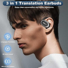 Load image into Gallery viewer, Language Translator Earbuds, Support 144 Languages Translation in Real Time, 3-in-1 Language Translation Modes Bluetooth &amp; APP Instant Translation for Travel Business Learning (Black)
