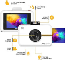 Load image into Gallery viewer, Kodak Step Touch | 13MP Digital Camera &amp; Instant Printer with 3.5 LCD Touchscreen Display, 1080p HD Video - Editing Suite, Bluetooth &amp; Zink Zero Ink Technology | White
