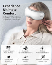 Load image into Gallery viewer, arboleaf Eye Massager with Heat, Heated Eye Massager for Migraines with Compression and Music, Wireless Eye Mask Massager with Heat, 5 Modes Portable Massaging Eye mask for Relieve Eye Strain
