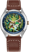 Load image into Gallery viewer, Citizen Men&#39;s Eco-Drive Disney Mickey Mouse Explorer Stainless Steel Case Watch, Brown Leather Strap, 3 Hand, (Model: AW1149-06W)
