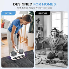 Load image into Gallery viewer, Bed Vacuum Cleaner - 5-in-1 Cordless Mattress Vacuum Cleaner, Powered by UV-C Light &amp; Ultrasonic Technology, 16Kpa Strong Suction,Low Noise,Suitable for Dust, Pet Hair, Etc.
