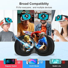 Load image into Gallery viewer, DEVASO Upgraded VR Headset for Nintendo Switch &amp; Switch OLED Model, Switch Virtual Reality Glasses with Adjustable HD Lenses and Comfortable Head Strap, Labo VR Kit Accessories, Cool Stuff for Boys
