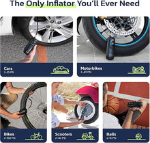 Load image into Gallery viewer, Tire Inflator Portable Air Compressor, Electric Bike Tire Pump With Gauge, Air Pump For Car Tires, 150PSI, Mobile Air Compressor for Car, Motorcycle, Electric Bike, by Woowind
