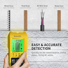 Load image into Gallery viewer, Stud Finder Wall Stud Detector 7 in 1 Electronic Wood Sensor Beam Finder Multifunctional Wall Scanner with Digital LCD Display &amp; Sound Warning Moisture Meter Temperature Detection
