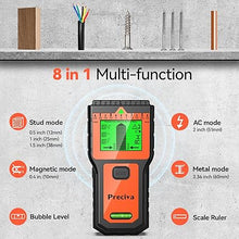 Load image into Gallery viewer, Stud Finder, Preciva Wall Scanner-8 in 1 Multifunctional Wall Detector with 6 Modes &amp; 2 Functions for Studs, Wood, Metal, and AC Wires Detection (9V Battery Included)
