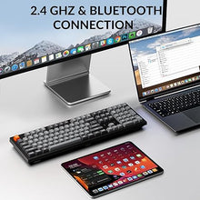 Load image into Gallery viewer, Keychron K10 Max Wireless Custom Mechanical Keyboard, QMK 2.4 GHz Bluetooth Full-Size with Hot-swappable Keychron Super Brown Switch Compatible with Mac Windows Linux (RGB Backlit)
