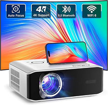 Load image into Gallery viewer, AuKing Projector, 2024 Upgraded Auto-focus Projector, Full HD 1080P Home Theater Video Projector, Compatible with HDMI/USB/AV/Smartphone/TV Box/Laptop
