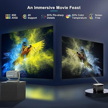 Load image into Gallery viewer, Projector with WiFi and Bluetooth Portable Outdoor: [Auto Focus/Keystone/360° Stand] Smart TV 4K Movie Projector with Apps Netflix Licensed 850 ASIN Dolby Audio 400&quot; Zoom Android Home Camping Ceiling
