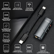 Load image into Gallery viewer, QOA Celest CD-20 Headphone Amplifier Portable USB DAC Amps 32Bit/768kHz DSD512 Headphone Amps Decoder with 3.5mm &amp;4.4mm High Resolution Lossless for Home Audio/PC/Smartphones/Laptops/Player
