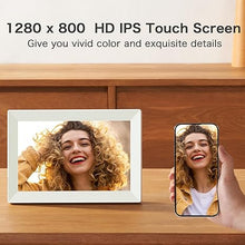 Load image into Gallery viewer, Frameo WiFi Digital Picture Frame, Birthday Gifts for Women, 10.1 Inch 1280 * 800IPS Touch Screen Digital Photo Frame, 16GB Memory, Auto-Rotate, Share Picture Video, Birthday Gift for Mom, Dad, Wife
