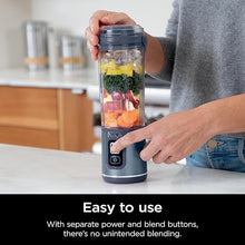 Load image into Gallery viewer, Ninja BC151NV Blast Portable Blender, Cordless, 18oz. Vessel, Personal Blender-for Shakes &amp; Smoothies, BPA Free, Leakproof-Lid &amp; Sip Spout, USB-C Rechargeable, Dishwasher Safe Parts, Denim Blue
