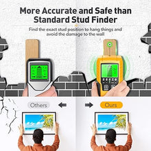 Load image into Gallery viewer, Stud Finder Wall Scanner Detector - 5 in 1 Electronic Wall Wood Metal Stud Finder Edge Center Beam Finders Stud Sensor with LCD Display for Live AC Wire Pipe Metal Wood Studs Joist Drywall Detection
