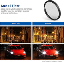 Load image into Gallery viewer, NEEWER 58 mm Lens Filter Kit with Mobile Phone Lens Clip, CPL, ND32, 6 Point Star Filter, Graduated Filter (4 Colours), Compatible with iPhone 15 14 Pro Max 13 12 11 &amp; Canon Nikon Sony Cameras
