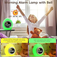 Load image into Gallery viewer, Vivilumens Alarm Clock for Kids Toddlers, Cute Touch Night Light with 6 White Noise Sound Machine, Ok to Wake Clock for Kids with Child Lock, Sleep Training Clock for Kids Learning to Tell Time
