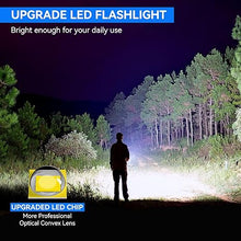 Load image into Gallery viewer, LETMY Tactical Flashlight - 2 Pack LED Flashlights High Lumens - Portable Handheld Flash Light, 5 Modes Zoomable Waterproof Flashlights for Home Emergency Camping- Blue
