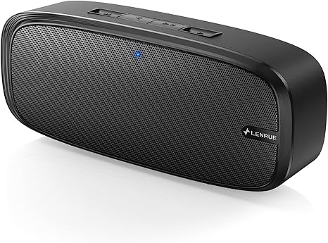 LENRUE Bluetooth Speaker, Wireless Portable Speaker with Loud Stereo Sound, Rich Bass, 12-Hour Playtime, Built-in Mic. Perfect for iPhone, Samsung and More