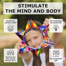 Load image into Gallery viewer, SHASHIBO Shape Shifting Box - Award-Winning, Patented Fidget Cube w/ 36 Rare Earth Magnets - Transforms Into Over 70 Shapes, Download Fun in Motion Toys Mobile App (Holographic - Cosmos)
