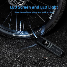 Load image into Gallery viewer, ROCKBROS Electric Bike Pump, 150 Psi Tire Inflator Portable Air Compressor, 2600mAh Rechargeable Air Pump with Digital Pressure Gauge Auto-Stop, Tire Pump for Bicycle Motorcycle Car and Ball
