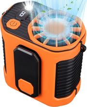 Load image into Gallery viewer, Portable Waist Fan, 10 Speed Levels, Double Clips, LED Light, Battery Display Screen, Cool Clip Fan Under Shirt &amp; Belt Fan,10-Hour Battery Life, Lightweight, Rechargeable,Outdoor Activities

