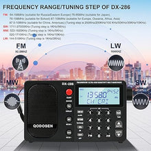 Load image into Gallery viewer, DX-286 Radio, Portable Shortwave Radio AM FM LW SW Ultra-high Sensitivity Full-Band Radio with TEF6686 chip with Two 3350MAH 18650 Batteries, Suitable for Kitchen Desk Bedroom Office Outdoor
