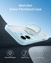 Load image into Gallery viewer, Anker Ultra Magnetic for iPhone Case with Sturdy 360° Ring Stand, Military-Grade Shockproof Kickstand Compatible with MagSafe (for iPhone 16 Plus, Blue)
