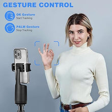 Load image into Gallery viewer, Auto Face Tracking Tripod, 360° Rotation Body Phone Camera Mount Smart Shooting Holder with Remote Selfie Stick, No App, Gesture Control, for Vlog, Tiktok
