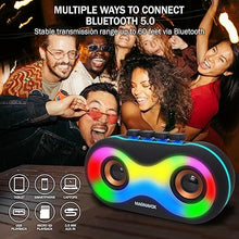 Load image into Gallery viewer, Magnavox MMA3998 Portable Bluetooth Speaker with RGB Lights | Bluetooth 5.0 | USB and TFT Playback | 6 watts of Crystal Clear Sound | Dynamic Light Show
