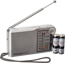 Load image into Gallery viewer, Panasonic RFP-150D Battery Operated AM/FM Portable Pocket Size Radio (Silver/mat)
