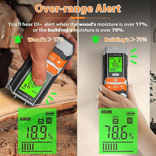 Load image into Gallery viewer, Dr.meter Wood Moisture Meter, 2 in 1 Pin &amp; Pinless Moisture Tester, Digital Dampness Moisture Sensor Detector for Wood Firewood Drywall Paper Floor Woodworking, Water Leak Detector
