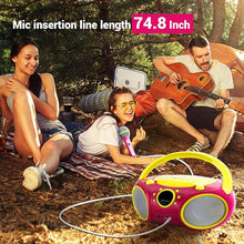 Load image into Gallery viewer, SingingWood NP030AB-YP Portable Karaoke System, Portable CD Player Boombox with Bluetooth for Home AM FM Stereo Radio, Headphone Jack, Portable Karaoke Supported AC or Battery Powered - Pink
