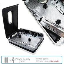 Load image into Gallery viewer, Reshow Walkman Cassette Tape Player – Portable Tape Player Audio Cassette to Digital Converter – Compatible with Laptops and Personal Computers – Convert Cassette Tape Recorder to IPod Format (Silver)
