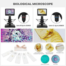 Load image into Gallery viewer, Andonstar AD246S-P HDMI Digital Microscope with 7&#39;&#39; Screen, 4000x 3 Lens 2160P UHD Video Record, Coin Microscope for Error Coins, Biological Microscope Kit for Adults and Kids, Prepred Slides
