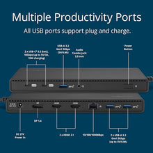 Load image into Gallery viewer, Kensington SD4842P EQ 12-in-1 USB-C Triple Monitor Docking Station vis 2X HDMI &amp; 1x DisplayPort, 100W PD, Ethernet, Audio Jack, Security Lock Slots, for Windows and USB-C Alt-Mode Laptops (K32810NA)
