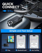Load image into Gallery viewer, Wireless CarPlay Adapter for Apple iPhone (2024 Upgraded),Converts Wired to Carplay Wireless Adapter,Instant Connectivity,Compatible with Cars from 2017 &amp; for iOS 10+
