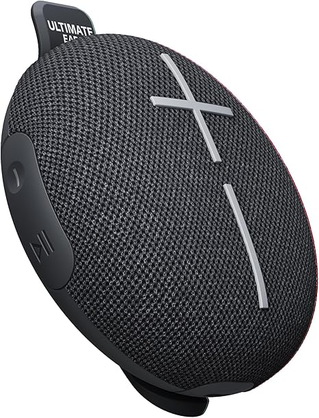 Ultimate Ears MINIROLL Ultra-Portable Waterproof Bluetooth Speaker, Big Bass, IP67 Dustproof, 131 ft (40 m) Range - Gentle Black