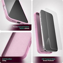 Load image into Gallery viewer, ENCASED Silicone Case Compatible with iPhone 16 Pro with Removable Magnetic Phone Grip Holder (Compatible with MagSafe) - Pink
