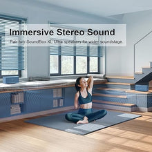 Load image into Gallery viewer, DOSS SoundBox Ultra Bluetooth Speaker with 2.1 Sound Channel Audio, 80W Superior Sound with Deep Bass, Two DSP Technologies, 18H Playtime, Bluetooth 5.3, Wireless Speaker for Home, Office,Room-Blue
