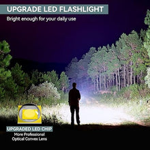 Load image into Gallery viewer, LETMY Tactical Flashlight - 2 Pack Bright Military Grade LED Flashlights High Lumens - Portable Handheld Flash Light, 5 Modes Zoomable Waterproof Flashlights for Home Emergency Camping- Gray
