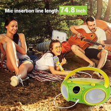 Load image into Gallery viewer, SingingWood NP030AB-YG Portable Karaoke System, Portable CD Player Boombox with Bluetooth for Home AM FM Stereo Radio, Headphone Jack, Portable Karaoke Supported AC or Battery Powered - Green
