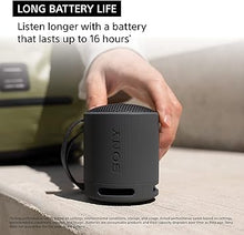 Load image into Gallery viewer, Sony SRS-XB100 Wireless Bluetooth Portable Lightweight Super-Compact Travel Speaker, Durable IP67 Waterproof &amp; Dustproof Shower Speaker, 16 Hr Battery, Versatile Strap, Hands-free Calling, Light Gray
