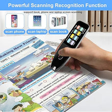 Load image into Gallery viewer, Reading Pen for Dyslexia, 134 Language Translator Pen Book Reader Pen Text to Speech Pen, Language Translator Device Multipurpose Translation Scanner Pen for Students Adults Learning Business, Black
