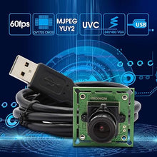 Load image into Gallery viewer, VGA High Speed Wide Angle USB Camera Module for Computer 480P 60fps Mini UVC USB2.0 Webcam Board with 8mm Lens CMOS OV7725 Industrial Video CCTV PC Camera for Linux Mac Android Raspberry Pi
