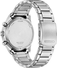 Load image into Gallery viewer, Citizen Men's Eco-Drive Weekender Sport Casual, Silver-Tone Stainless Steel Bracelet Watch, Chronograph, Green Dial (Model: CA4600-89X)
